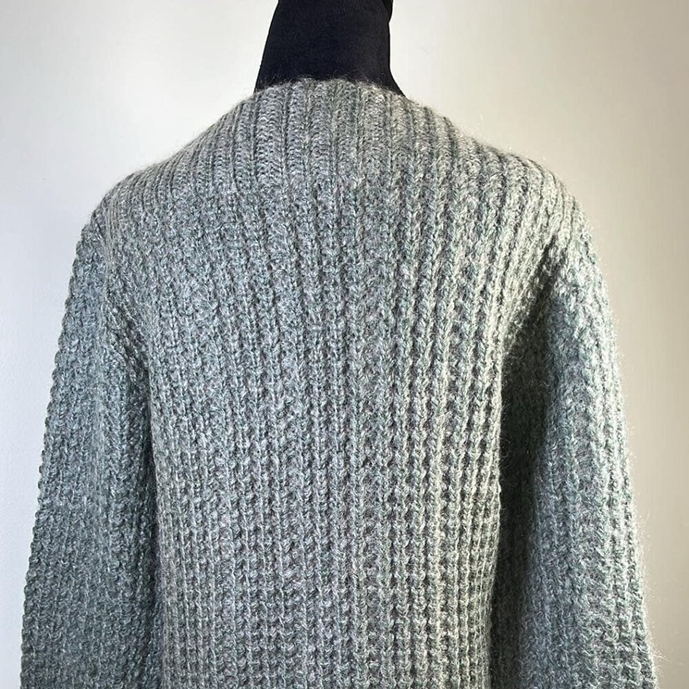 VTG Chunky Green Sweater Mod GoGo Preppy Lagen Cottage Core Luxury AFL-CIO Tag